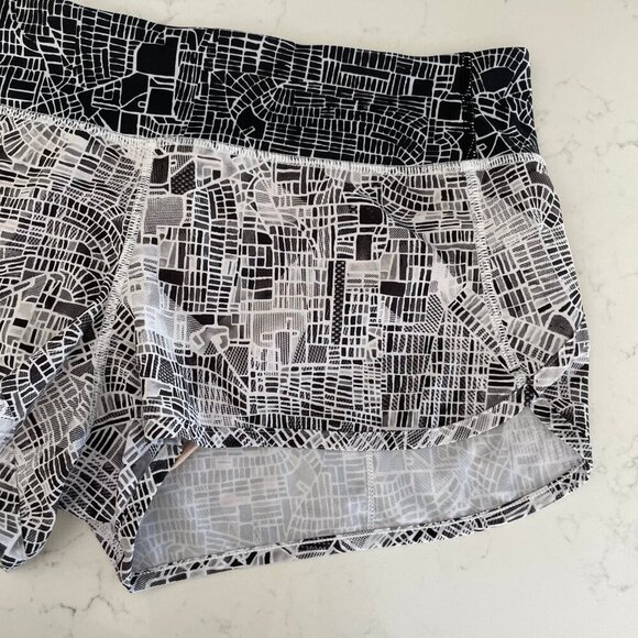 Lululemon Seawheeze Rare Special Edition 2016 2.5 Speed Short Grid Map Blk Wht 8 - Picture 3 of 11